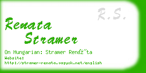 renata stramer business card